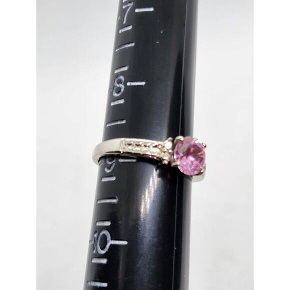 RINGS-DIAMOND CANDLE RINGS-Lot of 5-Size 9-Different "Stones"-Silver Tone - Picture 11 of 16